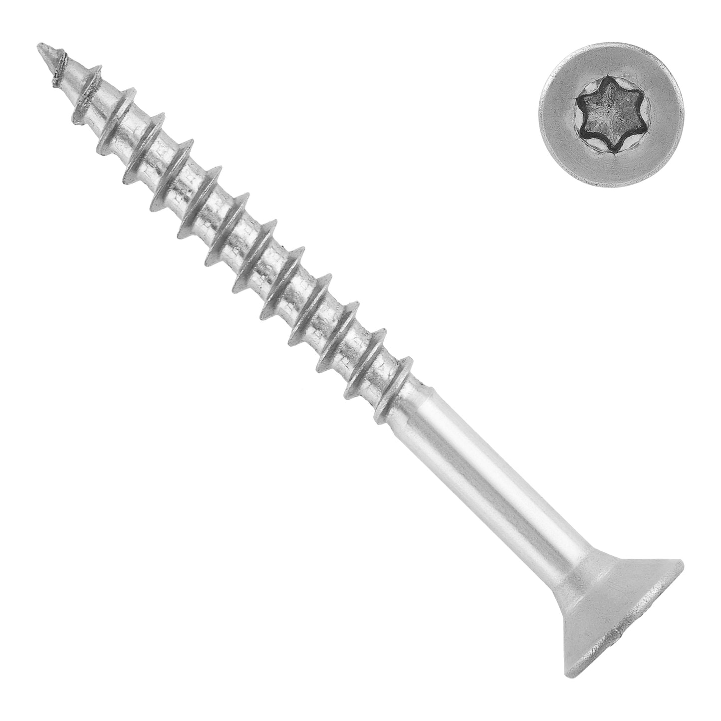 Spanplattenschrauben blau verzinkt Torx Q200 Plus, Flachsenkopf, Teilgewinde Größe wählbar