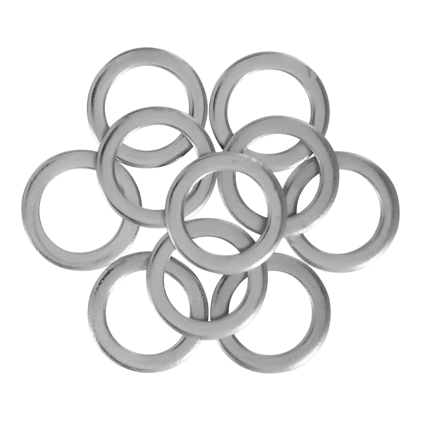 10 Stück Fitschenringe blau verzinkt Größe wählbar