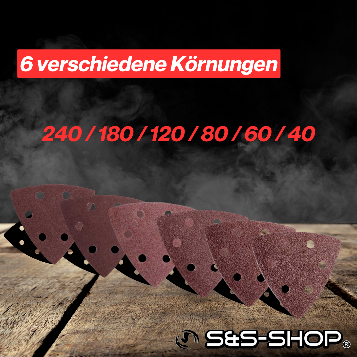 25 Blatt DELTA Schleifscheiben 93 x 93 x 93 mm Körnung wählbar