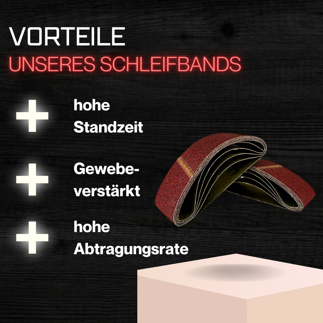 Schleifbänder 75 x 533 mm – 5 Stück, Körnung wählbar