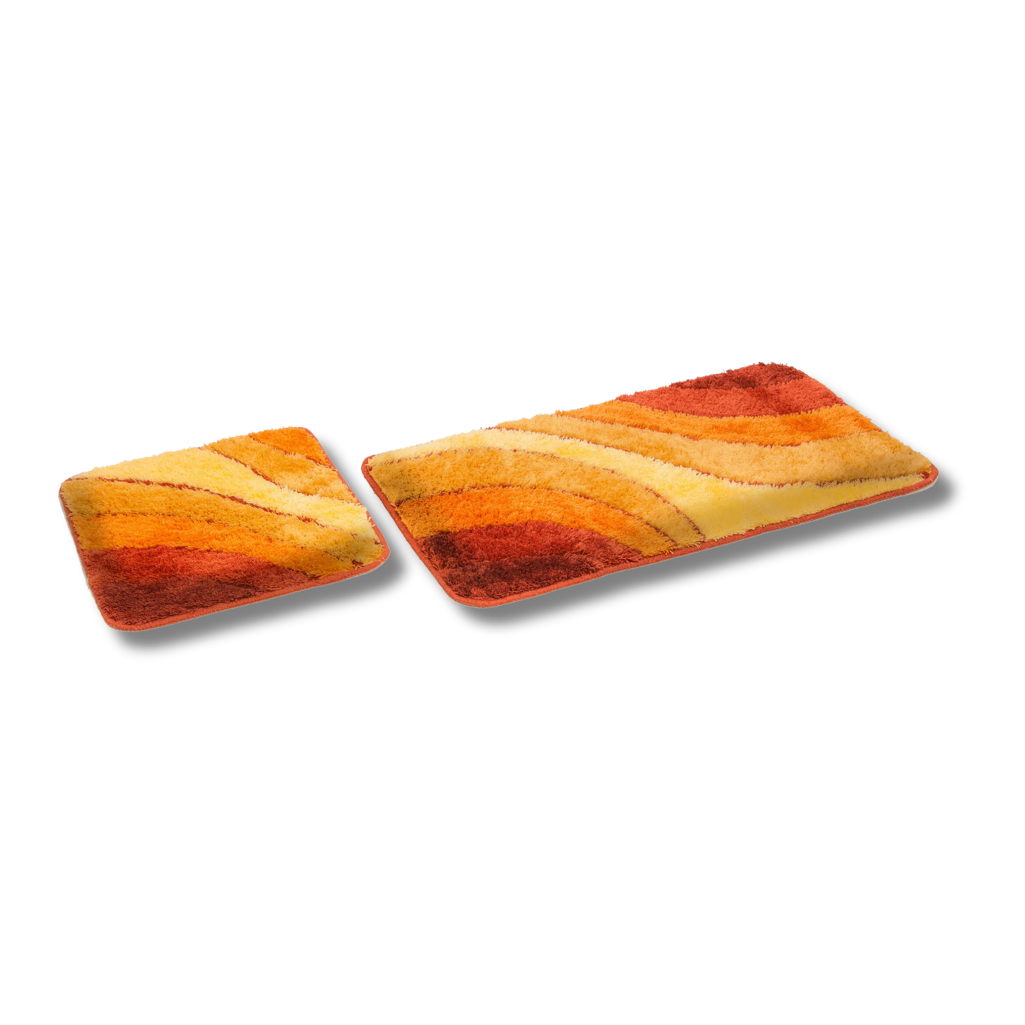 Bademattenset Wave 2-tlg. ohne Ausschnitt 90 x 50 cm / 50 x 46 cm