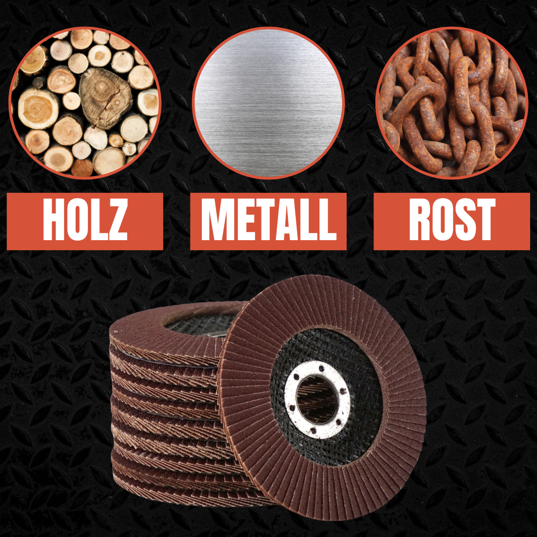 20 Stück Standard Fächerscheiben Mix Ø125 mm K40 - K120 je 5x