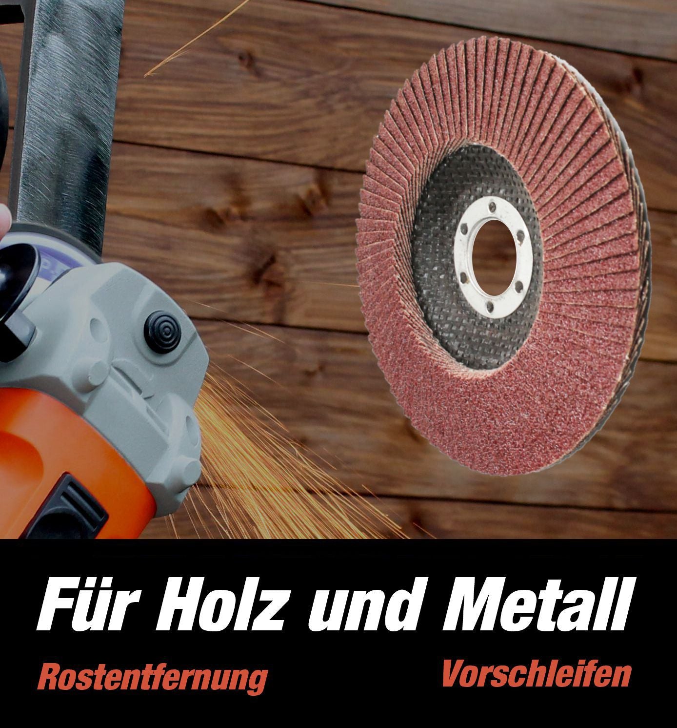 Fächerscheibe Standard Ø 115 mm – Körnung wählbar
