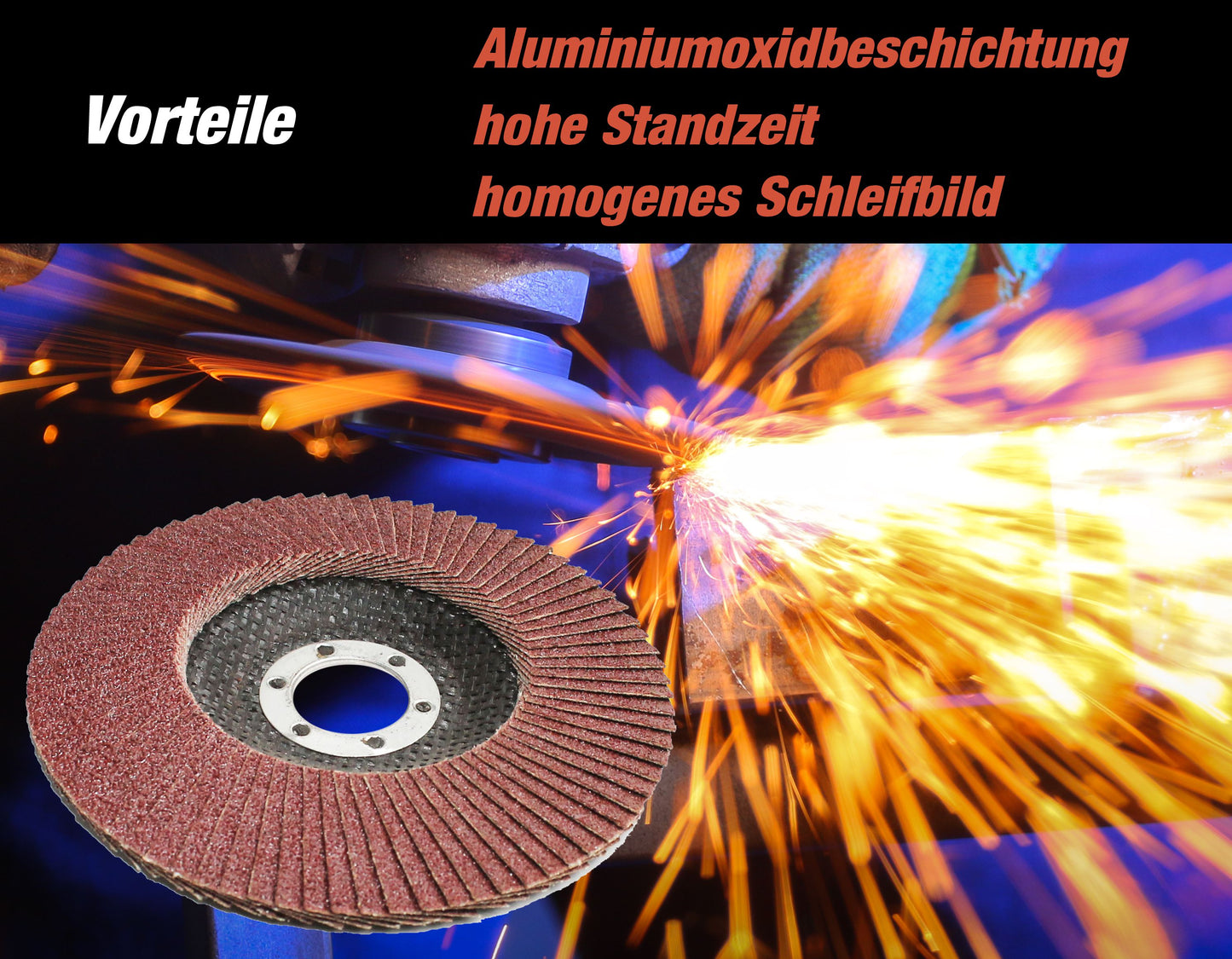 Fächerscheibe Standard Ø 115 mm – Körnung wählbar