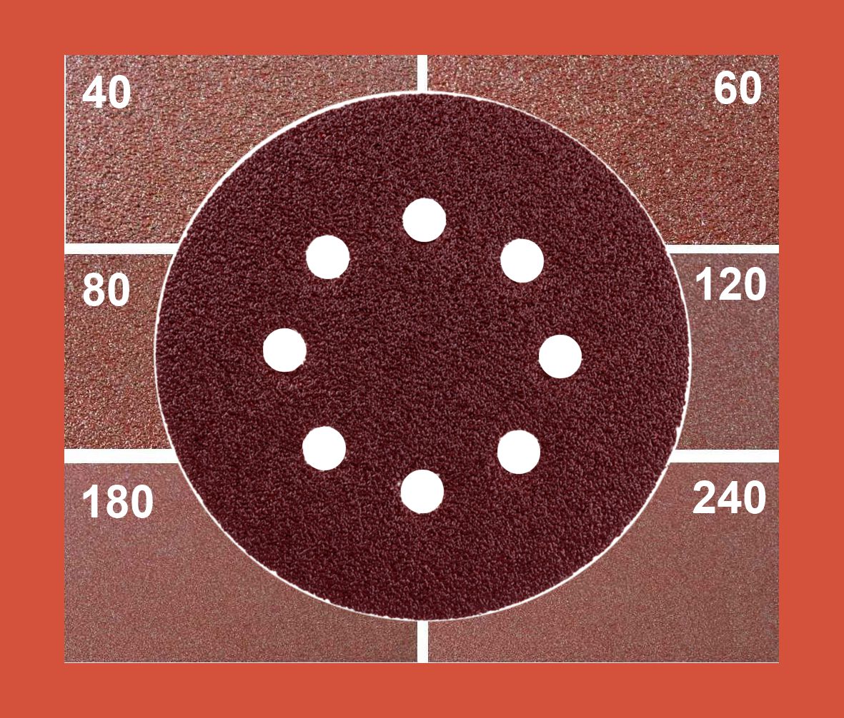 25 Blatt EXZENTER Schleifscheiben Ø 125 mm Körnung wählbar