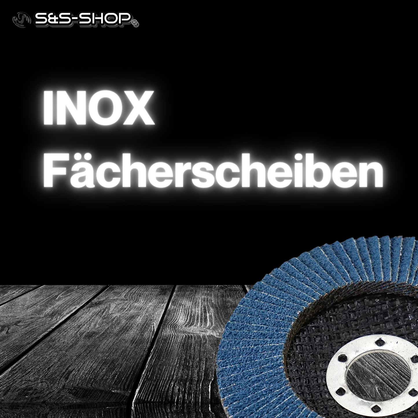 Fächerscheibe INOX Ø 115 mm – Körnung wählbar